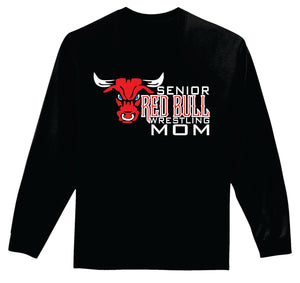 Red Bull Senior Fan Black Long Sleeve T-shirt (Picture is sample Mom option)
