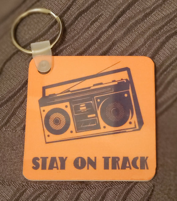 Stay on Track Keychain